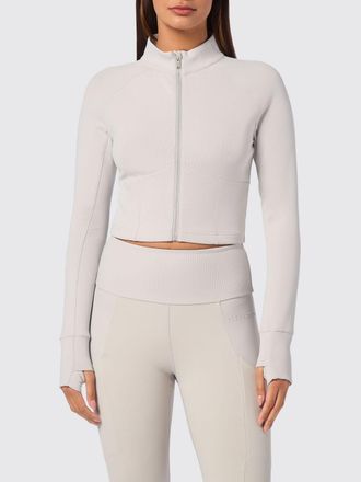 Plein Sport Long-Sleeve Slim Fit Sports Top in Jersey with Zip Closure