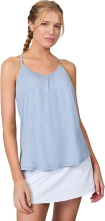 Free Country Womens Microtech Chill B Cool V-Neck Cami Top with Built-In Bra