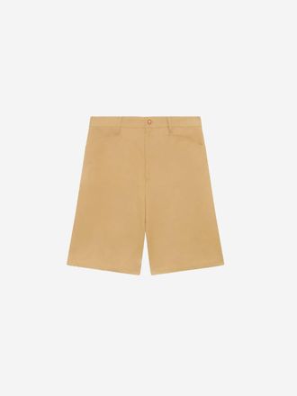 Casablanca Pleated Cotton Bermuda Shorts