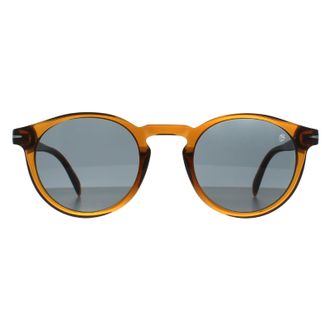 David Beckham Rond Heren Transparant Bruin Blauw DB 1036/S