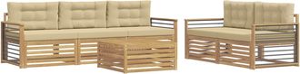 vidaXL Conjunto De Sof&aacute;s De Exterior 6 Uds. Y Beige Vidaxl