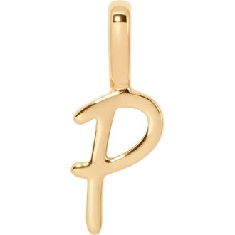 Made by Mary Script Initial Charm Gold Vermeil in Gold Vermeil Initial P at Nordstrom