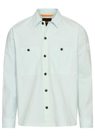 Boss Orange by Hugo Boss Langarmhemd BOSS ORANGE Locky, Herren, Gr. 3XL, N-Gr, blau (open blau474), Web, Obermaterial: 98% Baumwolle, 2% Elasthan, unifarben, oversize h&uuml;ftlang