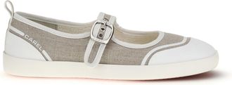 Carel Womens Canvas Sport Ballerinas Beige Upper: Cotton Ballerina Shoes
