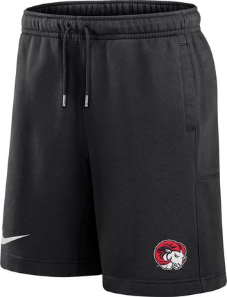Nike Mens College Club (Winston-Salem State Rams) Fleece Shorts in Black | M73891WISA26-BLK