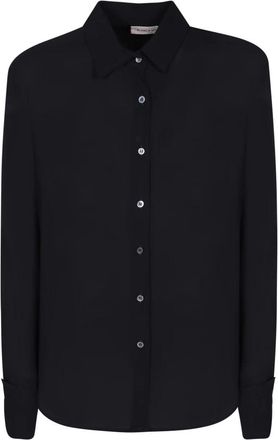Blanca Vita Crepe Corten Shirt - Dames - Overhemden - Zwart - 2XS - Leer - Overhemden