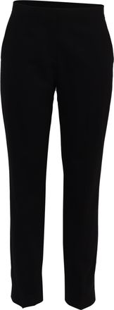 Theory Mid-Waist Slim-Fit Trousers in Black Wool