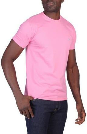 Tailorbyrd Vibrant Crewneck Mélange Cotton Blend T-Shirt in Flamingo Pink at Nordstrom Rack, Size Xx-Large