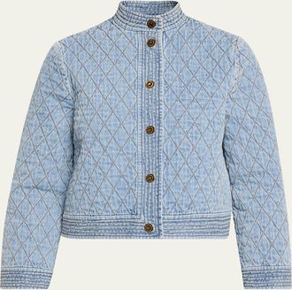 Zimmermann Indra Quilted Denim Jacket