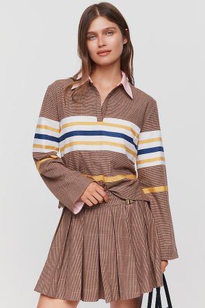 Maeve Long-Sleeve Sporty Henley Top