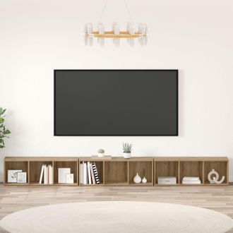 Berkfield Home TV Cabinet 3 pcs Artisan oak 37 x 35 x 107.5 cm Engineered wood in Brown