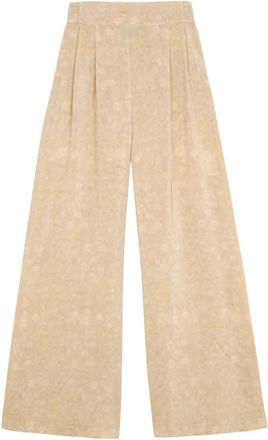 Cortana Wide Silk Broeken - Dames - Wijde Broeken - Beige - 2XS - Broeken