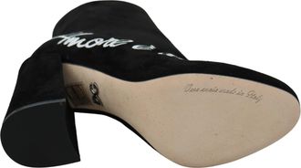 Dolce & Gabbana Black Suede LAmore EBellezza Boots Womens Shoes