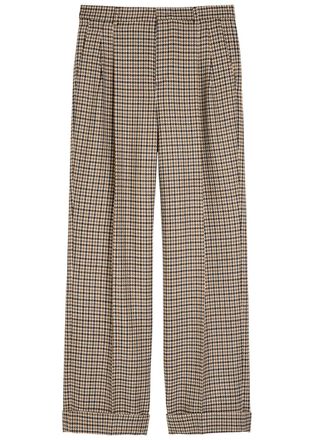 Valentino Garavani Houndstooth Straight-leg Wool Trousers - Multicoloured 1 - 52 (IT52 / XL)