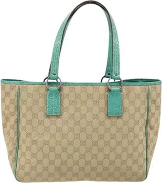 Gucci Pre-owned Tote Bags, female, Beige, Size: ONE SIZE Pre-owned Vintage open tote