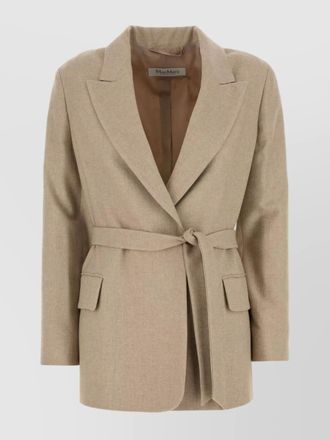 Max Mara peak lapels wool blend blazer