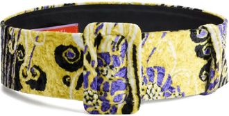 La DoubleJ Gespriem met patroon - Geel