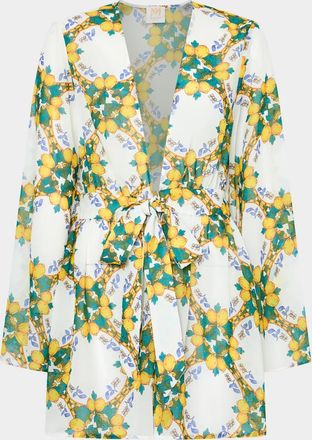 Milly Jessie Lemon Tile Mini Coverup