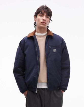 Obey Elysian - Giacca blu navy con colletto a contrasto