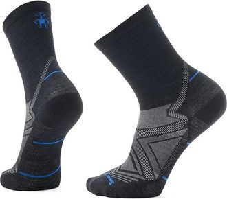 Smartwool Run Zero Cushion Mid Crew Socks Mens Crew Cut Socks Shoes Black : XL (Mens Shoe 12-14.5), Merino/Nylon/Wool