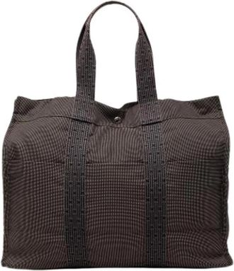 Herm&egrave;s Pre-owned Herline GM Tote Bag - Dames - Vintage Shopper - Bruin - ONE Size - Vintage