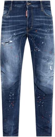 Dsquared2 Jeans, Heren, Blauw, 3Xl, Leer, Nette Biker jeans