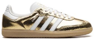 adidas Originals Samba OG Womens Sneaker, Cracked Metallic Gold, 6 UK