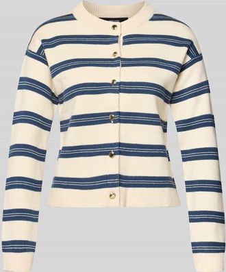 Vero Moda Regular Fit Cardigan aus Viskose-Mix Modell GOLD STRIPE in Jeansblau, Gr&ouml;&szlig;e XL