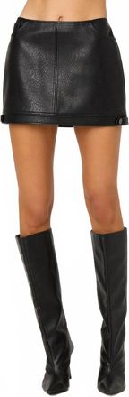 Astr Kareen Pleather Mini Skirt In Black