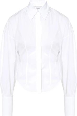 Sportmax Nelson Shirt - Dames - Overhemden - Wit - M - Katoen - Overhemden