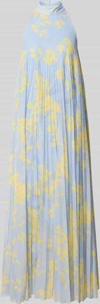 Max & Co. Plissiertes Freizeitkleid mit Allover-Muster Modell GALLO in Hellblau, Gr&ouml;&szlig;e XL