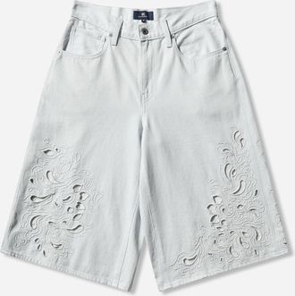 Levi's Women s Blue Tab Embroidered Bandit Shorts Blue