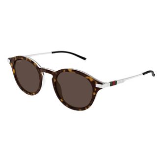 Gucci Stijlvolle Zonnebril - Heren - Zonnebrillen - Bruin - 48 MM - Accessoires