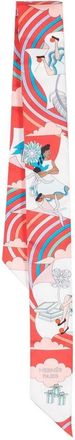 Hermès 1990-2000s pre-owned Carres Volants Twilly silk scarf - women - Silk - One Size - Red