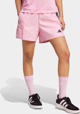 adidas Shorts ADIDAS SPORTSWEAR W TIRO Q3 SH, Damen, Gr. L, N-Gr, schwarz (true pink, schwarz), Obermaterial: 100% Polyester, Hosen Shorts, lockere Passform,