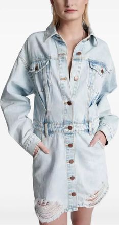 One Teaspoon Malibu Florence distressed mini dress - Blue