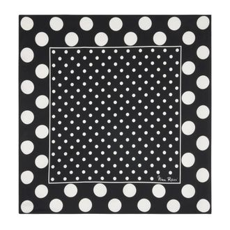 Nina Ricci Accessoires, Dames, Zwart, ONE Size, Polka Dot Zijden Sjaal