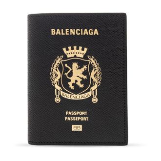Balenciaga Wallets & Cardholders, male, Black, Size: ONE SIZE Leather wallet with print