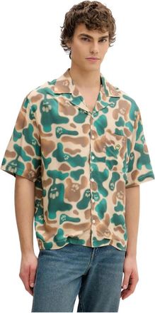 Barrow Abstract Print Short Sleeve Shirt - Heren - Korte mouwen Overhemden - Veelkleurig - M - Overhemden