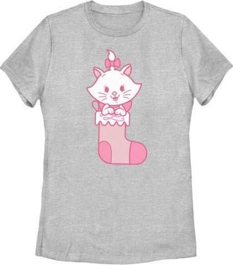 The Aristocats Womens Aristocats Marie Christmas Stocking Graphic T-Shirt in Athletic Heather at Nordstrom, Size Large