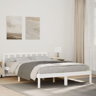 Berkfield Home Extra Long Bed Frame without Mattress White 160x210 cm Solid Wood Pine
