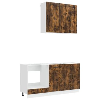 vidaXL Unidad De Cocina Kalmar 5 Uds. Roble Ahumado Vidaxl