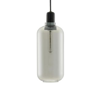 NORMANN COPENHAGEN Amp Pendelleuchte large, smoke / schwarz
