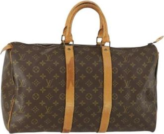 Louis Vuitton Pre-owned Weekend Bags, female, Brown, Size: ONE SIZE Pre-owned Vintage Canvas Weekend Bag