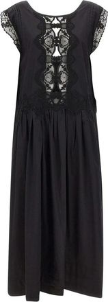 Maurizio Jurk met kanten details - Dames - Casual kleedjes - Zwart - XL - Katoen - Kleedjes