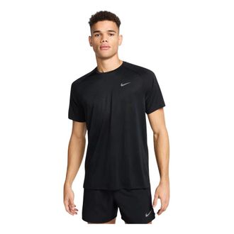 Nike Fitness, Heren, Zwart, L, Polyester, Stride Dri-FIT ADV hardloopshirt met korte mouwen