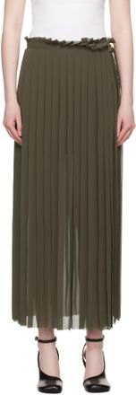 ミニスカート Ami Cream/Black Wool Canvas Midi Skirt WHITE CREAM/BLACK Skirt With Godets | AMI PARIS