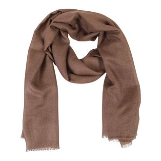 Max Mara Accessoires, Dames, Bruin, ONE Size, Kasjmier, Rauche Sjaal