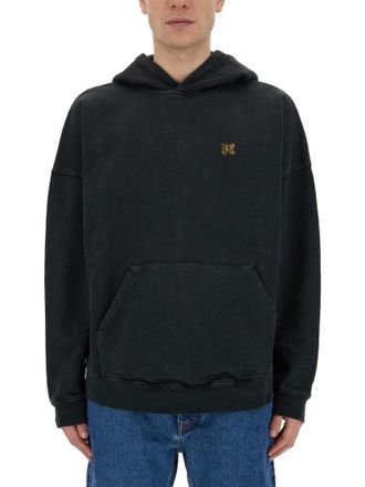 Palm Angels Burning Monogram Print Sweatshirt