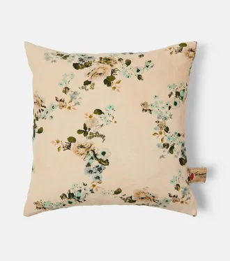 Lyria Vetiver floral linen canvas cushion
